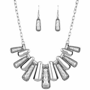 Sliver necklace set and wrist band braclet